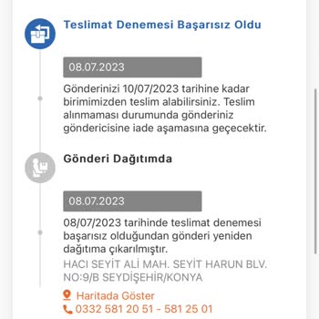 MNG Kargo Seydişehir Şubesi Sorumsuz!