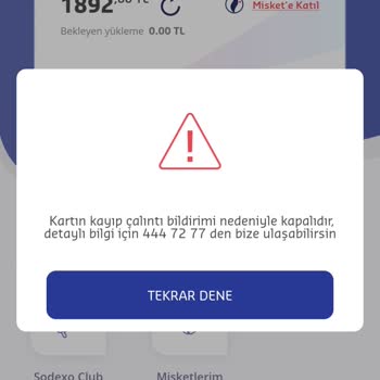 Sodexo Da Yüklü Olan Hakkım Olan Bakiyemi Kullanamıyorum