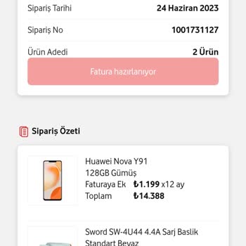 Vodafone Faturaya Ek Cihaz