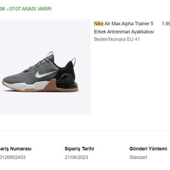 Nike.com Ürün Teslim Edilmemesi Ve Para İadesi Yapılmaması