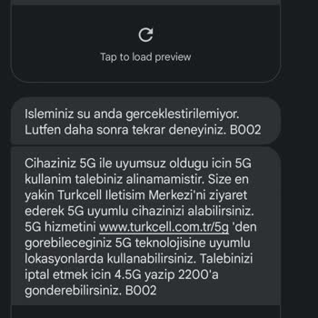 Turkcell 5G Aktivasyon Sorunu