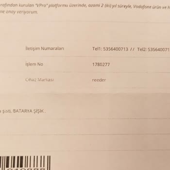 Reeder Servisteki Cihazı Öğrenmek İstiyorum Ama Muhatap Yok