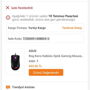 Trendyol Kullanılmış Ürün Yolluyor.