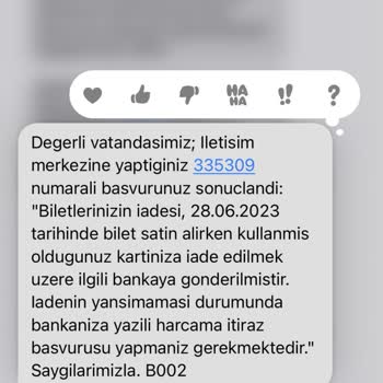TCDD Para İadesi İstiyorum
