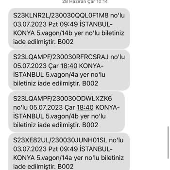 TCDD Para İadesi İstiyorum