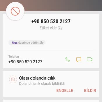 0850 520 21 27 Telefon Aramasıyla İlgili Şikayet