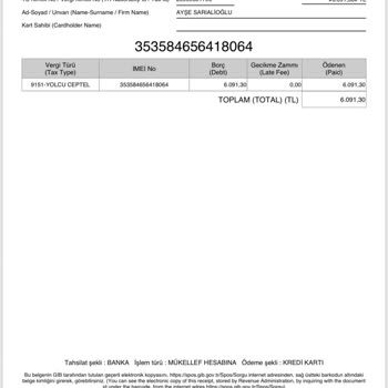 BTK (Bilgi Teknolojileri ve İletişim Kurumu) Yurt Dışından Alınan Cihaz Kaydı