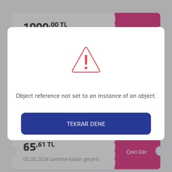 Sodexo Mobil Hata Veriyor