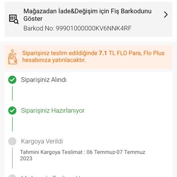 FLO Ayakkabı Geciken Kargolama Ve Ürün İadesi