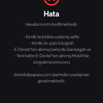 Papara Hesabıma Giriş Yapamıyorum
