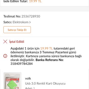 Trendyol Siparişimi İptal Etti Ve Kuponumu Yüklemedi