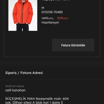 Mavi Sipariş Hazırlanıyor