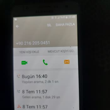 Türk Telekom 0216 205 0451 Numaradan Arandım