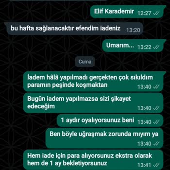 Faya Boutique 1 Ay Oldu İade Ücretim Yatırılmadı.