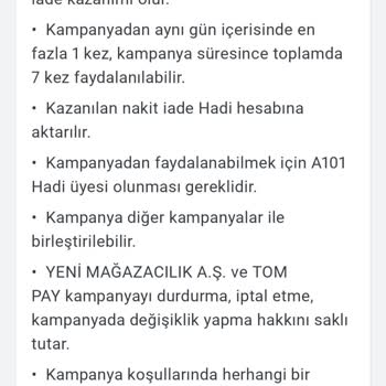 A101 Hadi İle Nakit İade Karmaşası