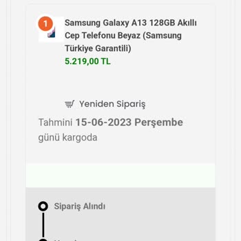 Samsung Telefon Siparişim Kargoya Verilmedi