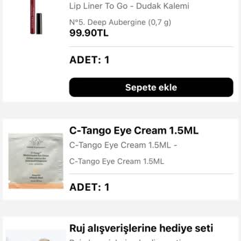 Sephora Yanlış Gönderilen Sipariş