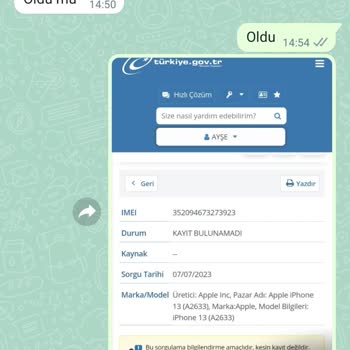 Hazine ve Maliye Bakanlığı IMEI Kayıt Hatası