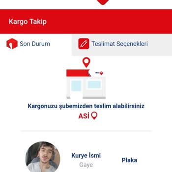 Aras Kargo Aras Asi Şubesi Gaye Adında Kargocu