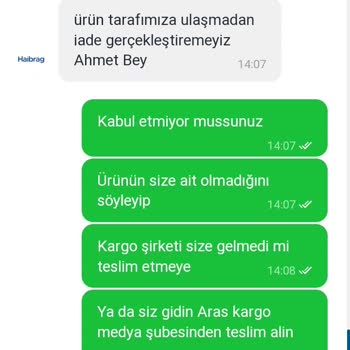 Aras Kargo İade Talebinde Bulunduğum Süpürge Nin İadesi Yapılamıyor