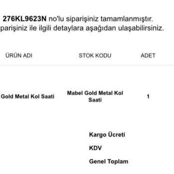 Kombinolojii Bozuk Saat Gönderilmiş