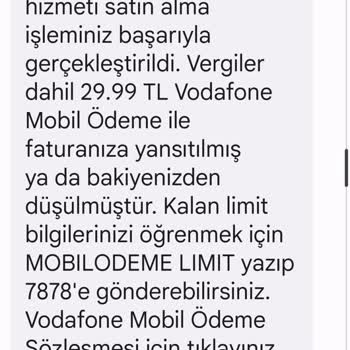 Vodafone Pay Bilgi Dışı Satın Alma