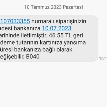 Temiz Pazar İade Bedeli Eksik Yattı.
