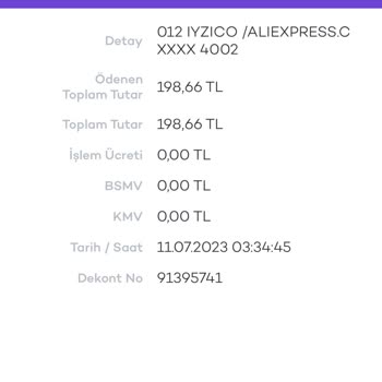 Aliexpress İade Talebi