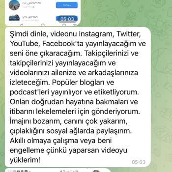 Telegram Zorla Para İsteyen Ve Fotoğraflarıma Cinsel İçerik Ekleyen Kişi