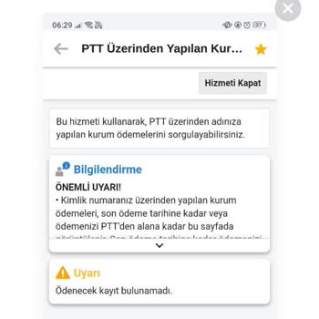 PTT Bank PTT Ödenecek Kayıt Bulunamadı Diyor