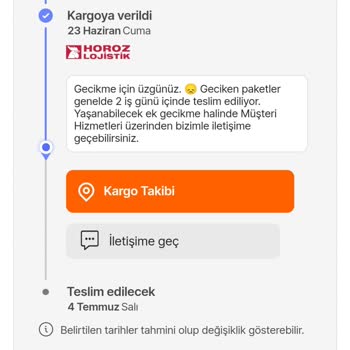 Horoz Lojistik Firması Kargomu Teslim Etmedi.