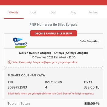 Kamil Koç Petrolde Unutup Gittiler. Bütün Eşyam Kayıp.