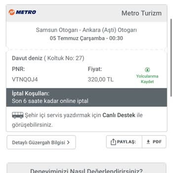Obilet Bilet İptali Ücret İadesi
