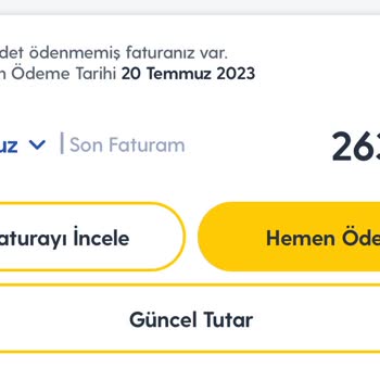 Turkcell Tarifemi Yenilettim 3 Günlük Kullanıma 263 TL Geldi