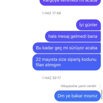 Durununbandanalari (Instagram) Evinbaby Bandana Siparişi Sorunu