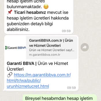 Garanti BBVA Hesap İşletim Ücreti
