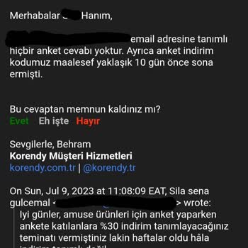Korendy'Nin Müşteriyi Olmayan Teminatı