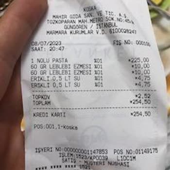 Koska Mahir Gıda Koska Pasta Fiyaskosu