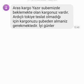 Aras Kargo Konya Adresime Teslimatın Olmaması