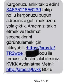 Aras Kargo Gönderi Teslim Alamama