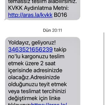 Aras Kargo Gönderi Teslim Alamama