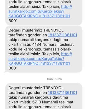 Sürat Kargo Kargom Teslim Edilmiyor