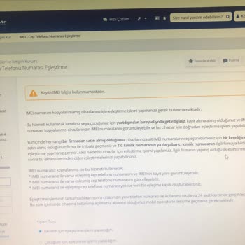 Turkcell Imeı Cihaz Eşleşmesi