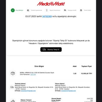 Media Markt 'ın Sistemsel Sorunları (teslim Edilmeyen Ürün)