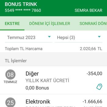 Garanti BBVA Bonus Trink Yıllık Ücreti İadesi Hakkında