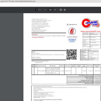 Oyuncak Hobi Kesilmeyen Fatura Kabul Edilmeyen İade