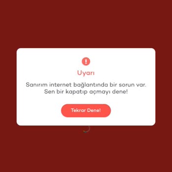 Tosla Uygulamasına Girerken İnternet Hatası Alıyorum