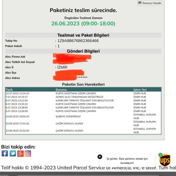 UPS Kargom 1 Aydır Teslim Edilmiyor!