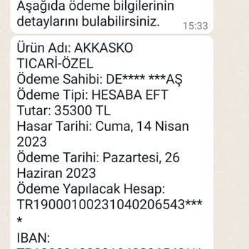 Aksigorta Hasar Bedeli Ödemesini Geciktiriyor Ve KDV Bedelini Ödemiyor