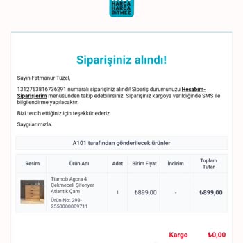 A101 Online Mağazadan Aldığım Dolap Gelmedi